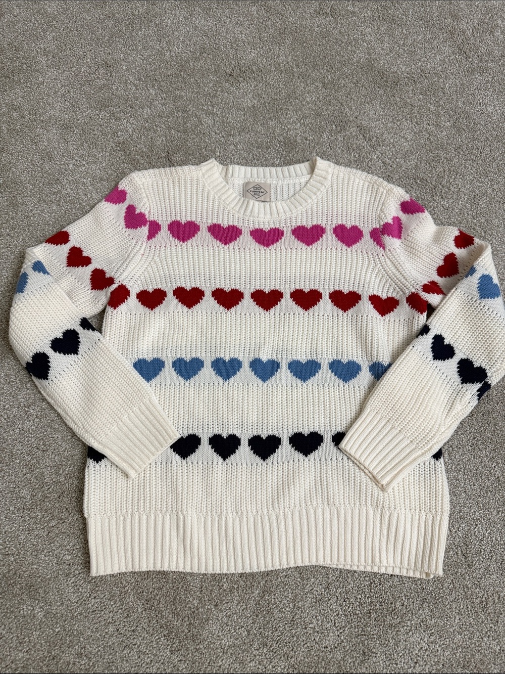 NWT St John’s Bay heart sweater petite medium